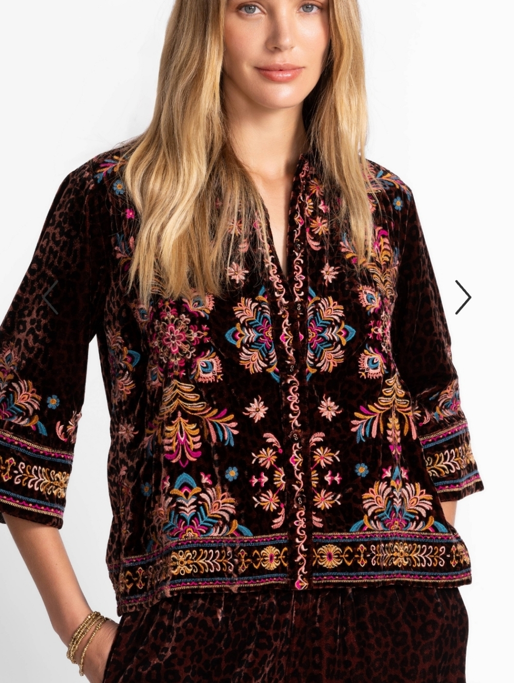 Johnny Was Kimono Sleeve BrandyTop NWT PM